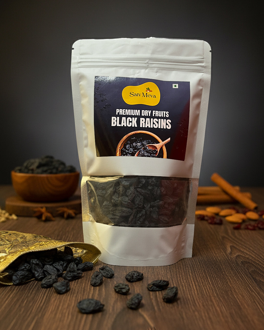 Premium Dry Fruit Trio- Kaju , Badam & Black Raisins