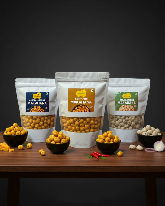 Makhana Combo Pack | Peri Peri, Cream & Onion, Cheesy Makhana