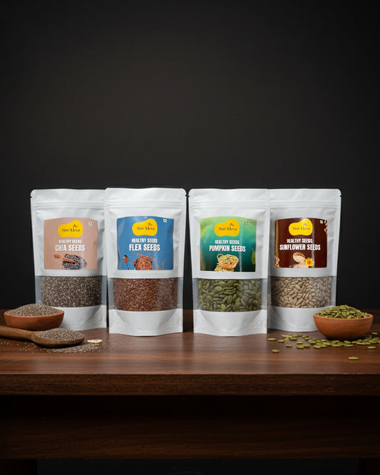 4-in-1 Super Seed Combo Pack | Chia, Flax, Pumpkin & Sunflower Seeds